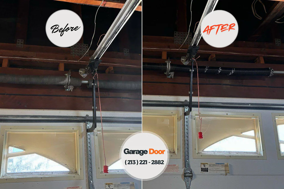 Before and after: garage door repair Erie, CO
